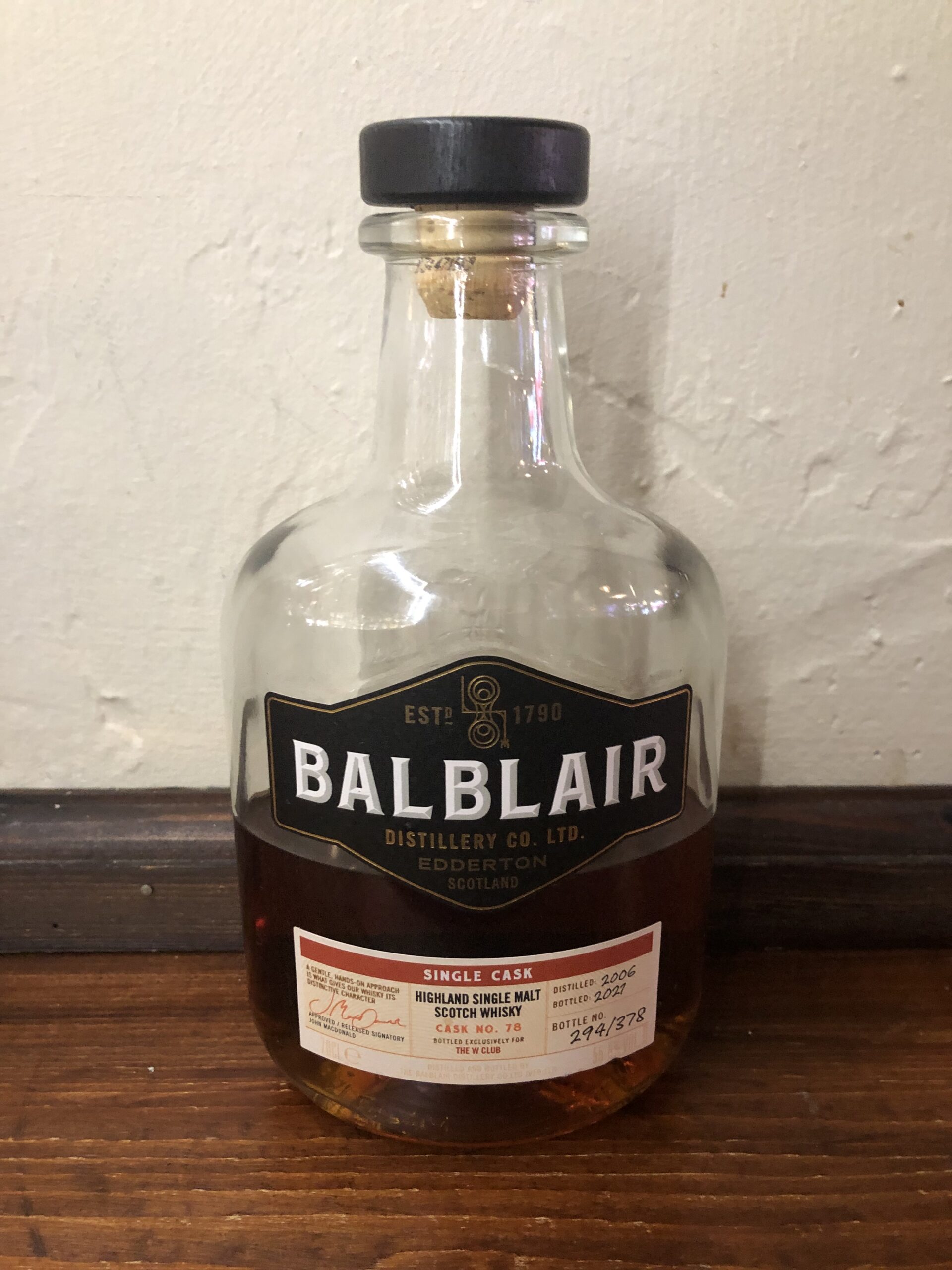 Balblair single cask 15yr 2006
